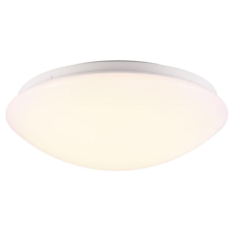 Dänische Feuchtraum Deckenleuchte in weiß mit mattweißem Schirm Ø 28cm inkl. LED